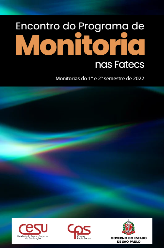 O Programa de Monitoria das Fatecs subdivide-se em duas categorias: Monitoria de Disciplina (MD) destinada ao ensino-aprendizagem e Monitoria de Iniciação em Desenvolvimento Tecnológico e Inovação (MIDTI) para a inserção de estudantes em atividades de pesquisa, com condições de participar da comunidade na qual estão inseridos.